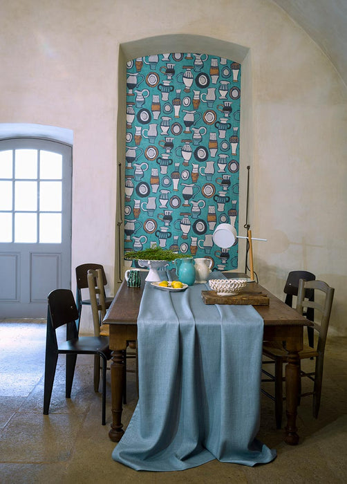 Pierre Frey Les Poteries Turquoise Wallpaper FP788002