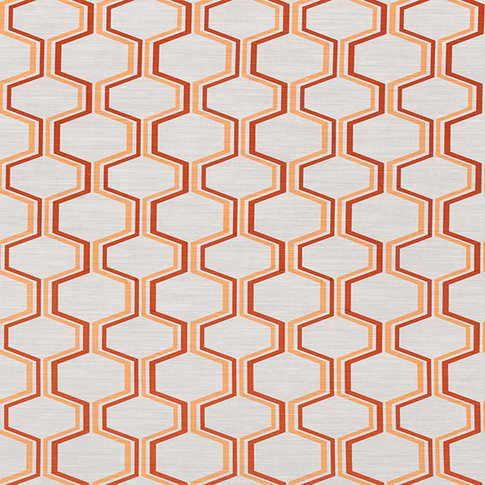 Quadrille Camino Pale Terracotta/dk Terracotta Fabric Sample 303840F-03