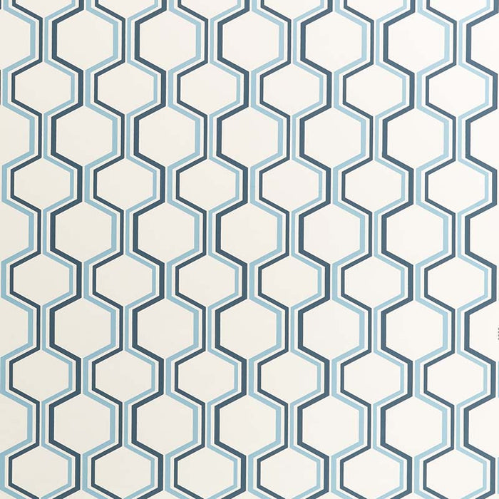 Quadrille Camino Wallpaper Medium Blue / Slate Wallpaper Sample 303840W-09AWP