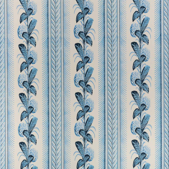 Quadrille Climbing Hydrangea Fabric French Blue Fabric Sample 303300F-03