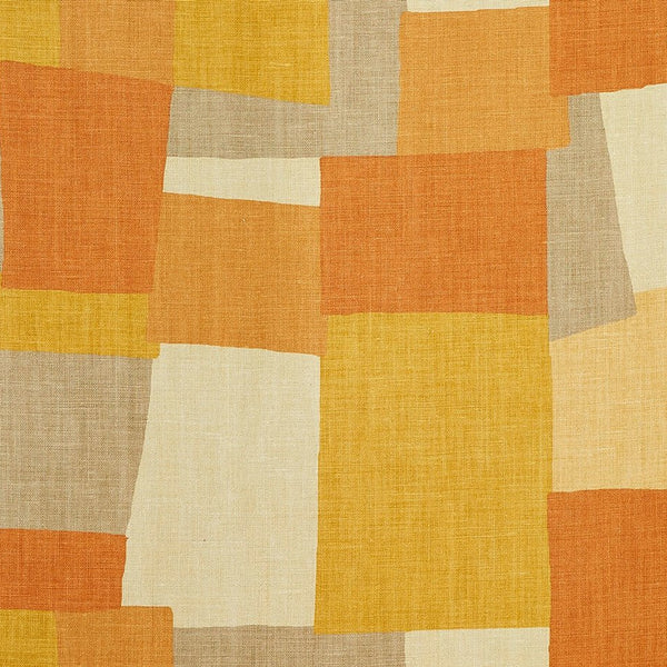 Peter Dunham Collage Orange/Yellow Fabric Sample 111CAG02