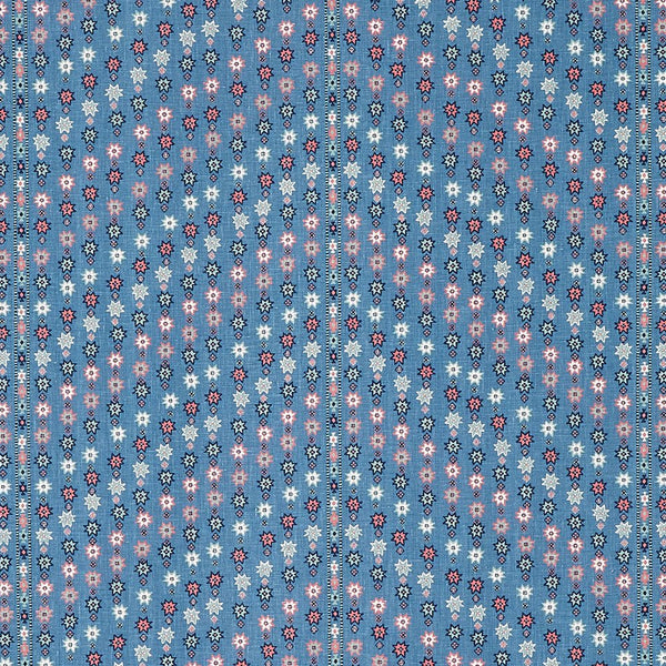 Peter Dunham Cosima Blue/Pink Fabric Sample 111CSM01