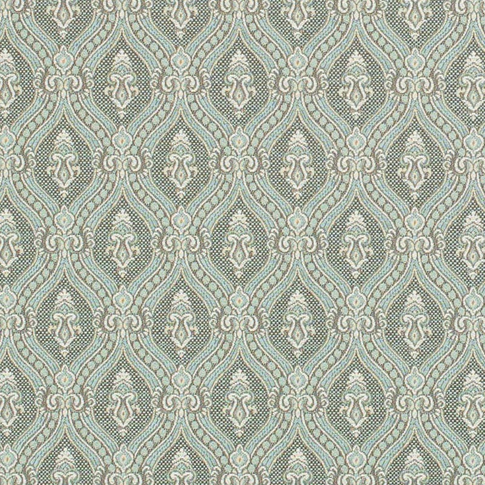 Charlotte Aqua Ornate Fabric D3286