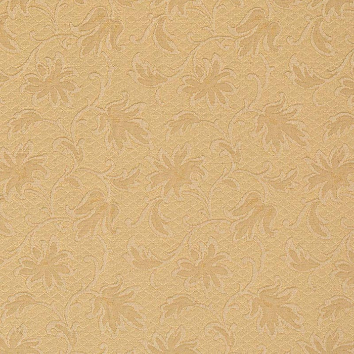 Charlotte Gold Floral Fabric D3550