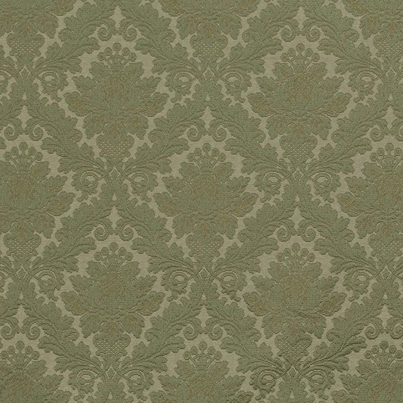 Charlotte Olive Damask Fabric D3570