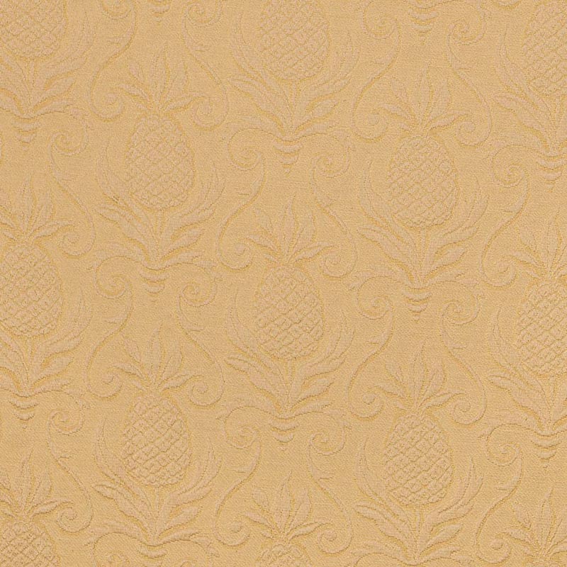 Charlotte Gold Pineapple Fabric D3571