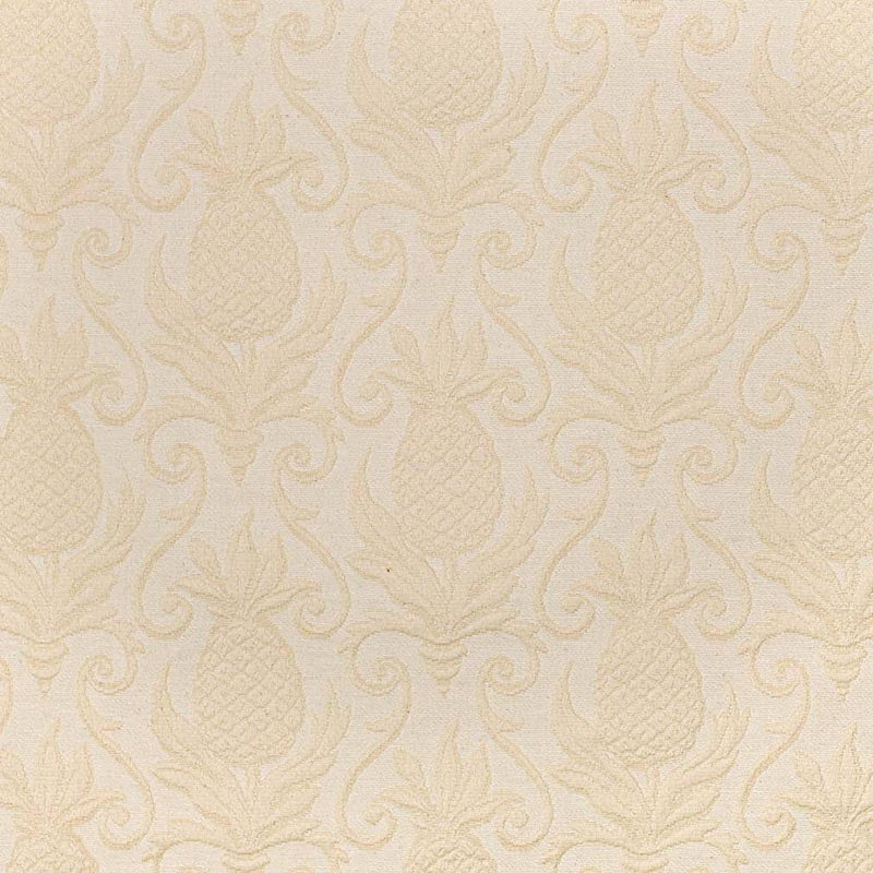 Charlotte Cream Pineapple Fabric D3573