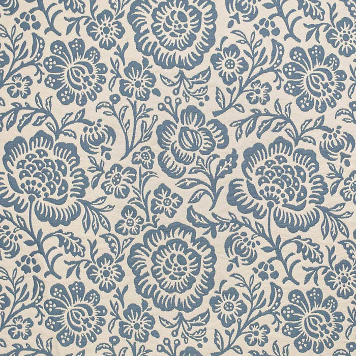 Charlotte Blue Bloom Fabric Sample D3592