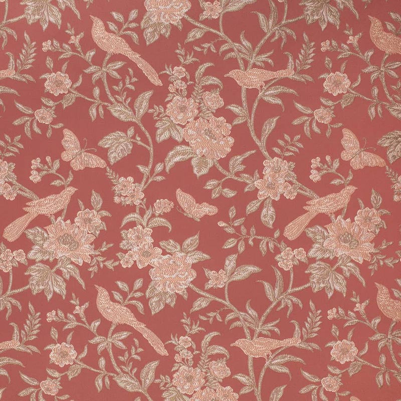 Charlotte Eden Coral Fabric D4449