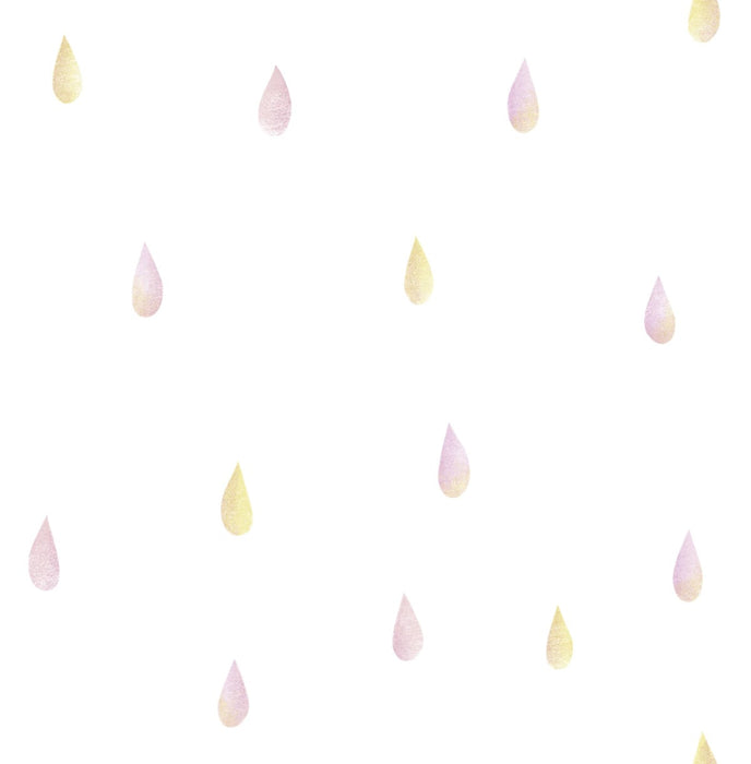 Seabrook Designs Raindrops Strawberry Lemonade Wallpaper Sample DA60001