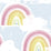 Seabrook Designs Rainbows Powder Blue Wallpaper Sample DA60202