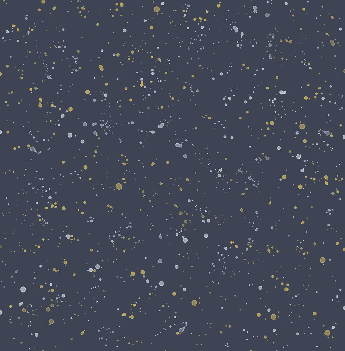 Seabrook Designs Paint Splatter Navy And Metallic Gold Wallpaper Sample DA60802