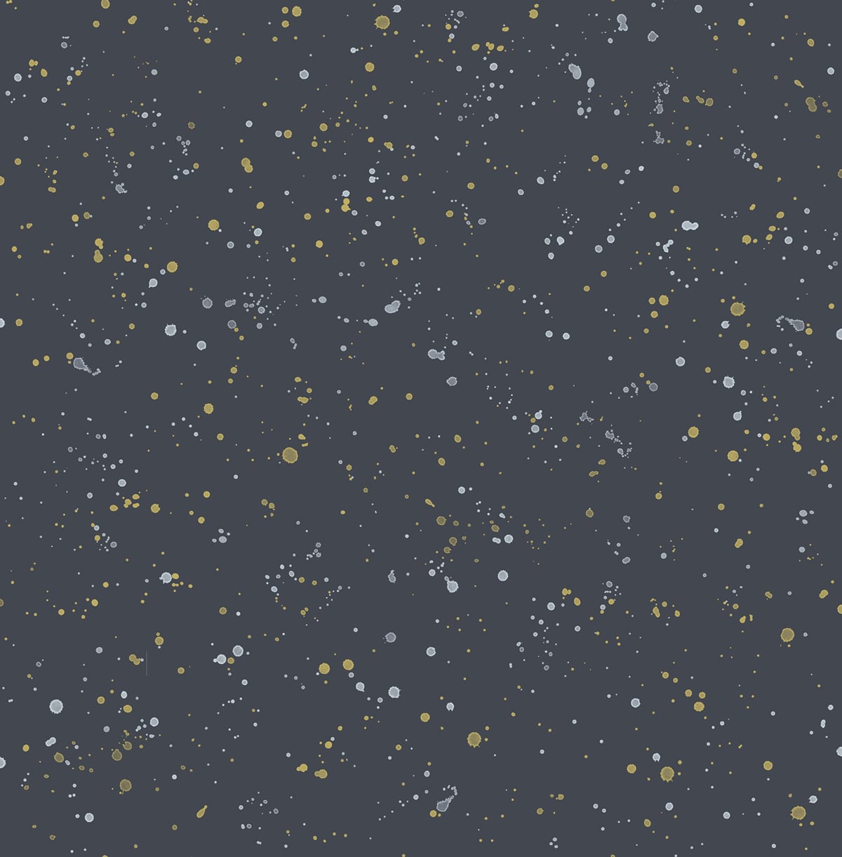 Seabrook Designs Paint Splatter Midnight Blue And Metallic Gold Wallpaper DA60810