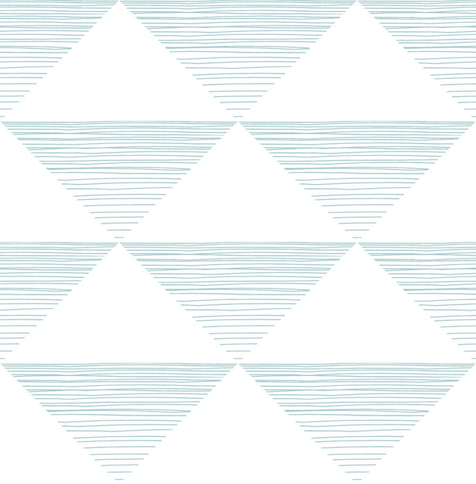 Seabrook Designs Geo Stripe Teal Wallpaper Sample DA61909