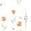 Seabrook Designs Daisy Field Orange And Lime Wallpaper Sample DA62603