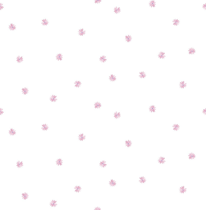 Seabrook Designs Little Daisy Bubblegum Wallpaper Sample DA62801