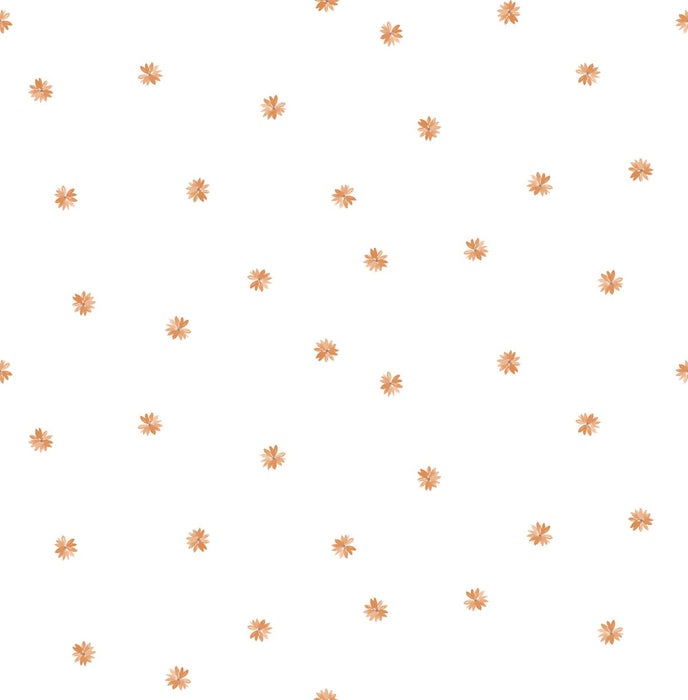 Seabrook Designs Little Daisy Orange Wallpaper Sample DA62813