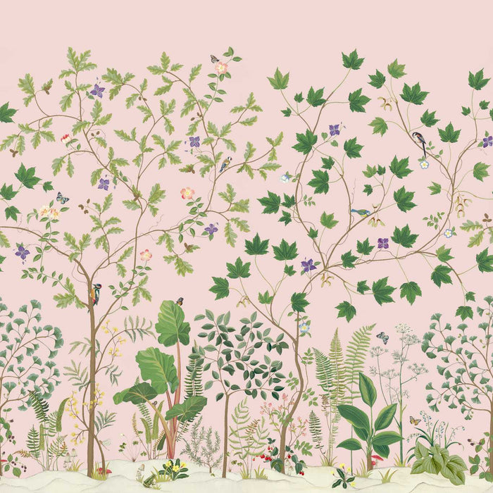 Sanderson Sycamore and Oak Wild Rose Wallpaper Sample DABW217213