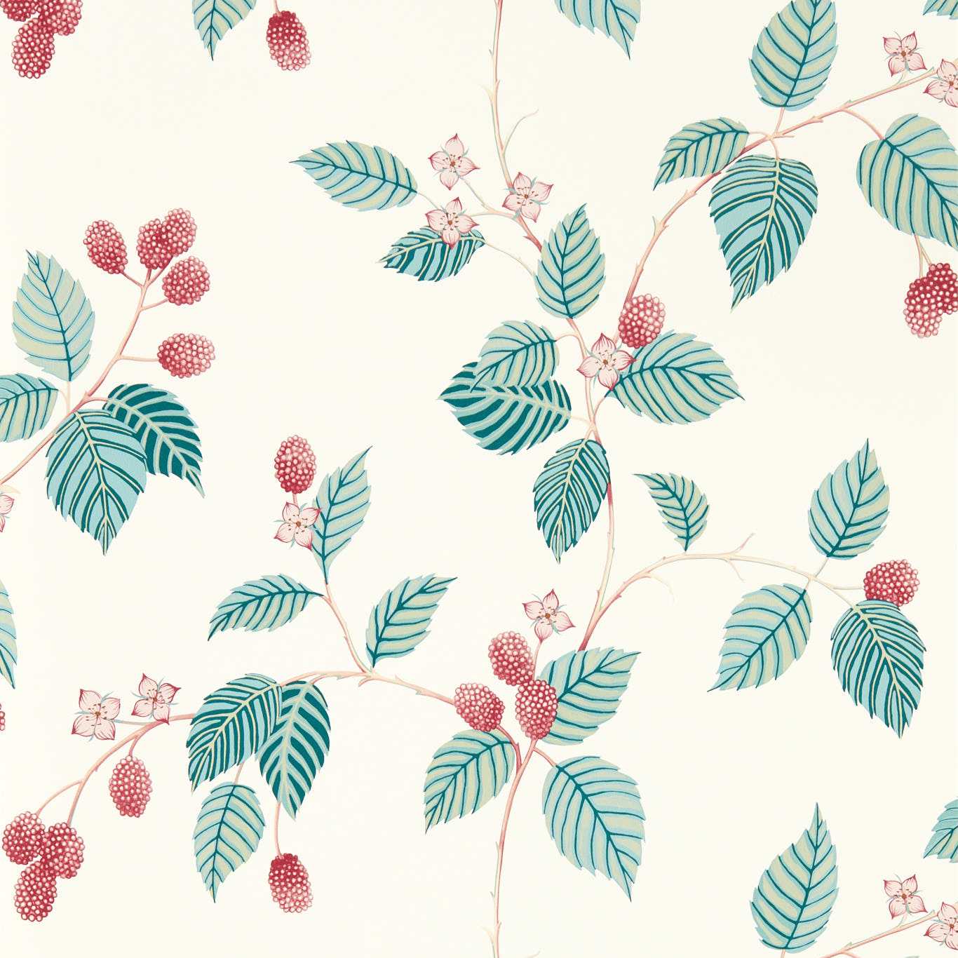 Sanderson Rubus Raspberry Wallpaper Sample DABW217228