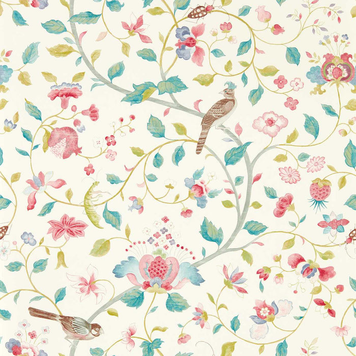 Sanderson Aril’s Garden Blue Clay/Pink Wallpaper DABW217236