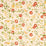 Sanderson Pear & Pomegranate Lemon/ Vermillion PE205 Fabric Sample DAPGPE205