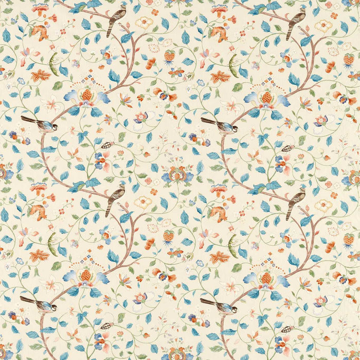 Sanderson Aril’s Garden Teal/Russet Fabric DARF227069