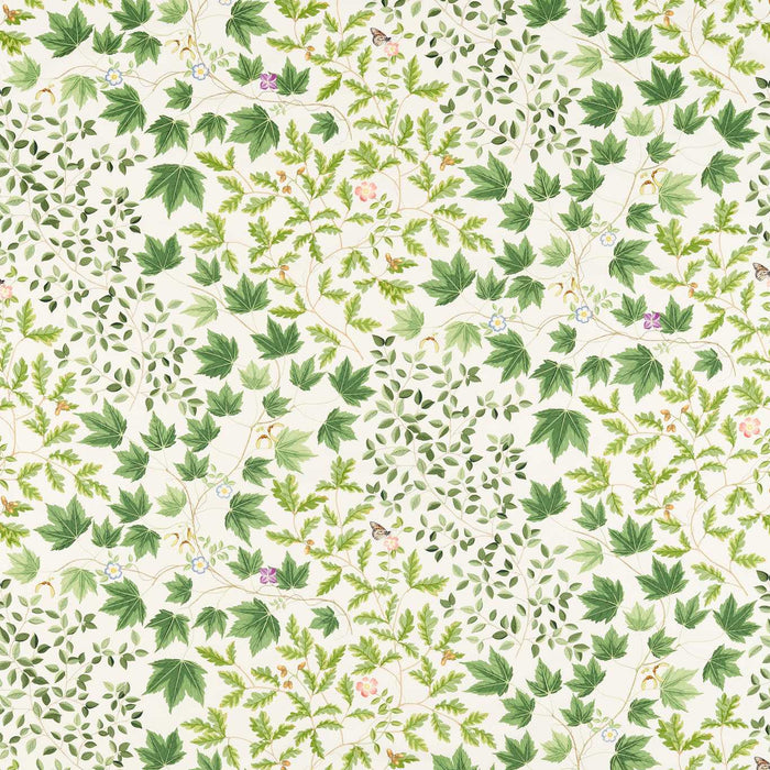 Sanderson Sycamore and Oak Botanical Green Fabric DARF227073