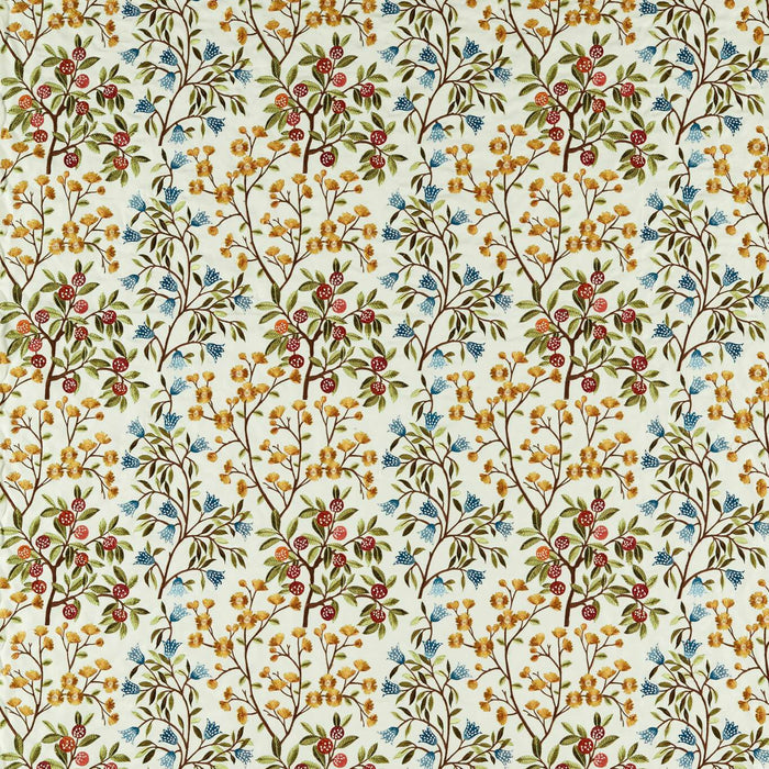 Sanderson Foraging Embroidery Rowan Berry Fabric Sample DARF237314