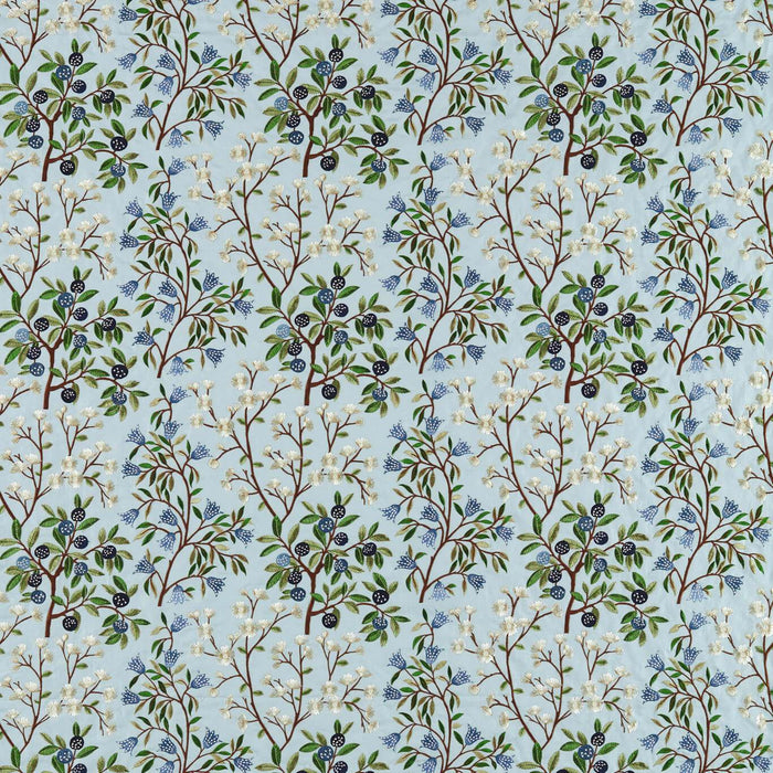 Sanderson Foraging Embroidery Dawn Blue Fabric DARF237316