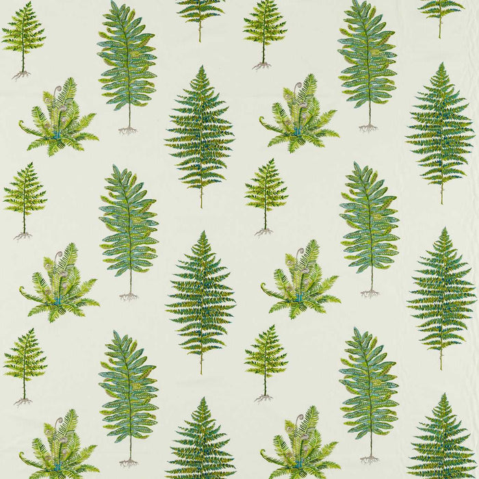 Sanderson Fernery Embroidery Botanical Green Fabric DARF237319