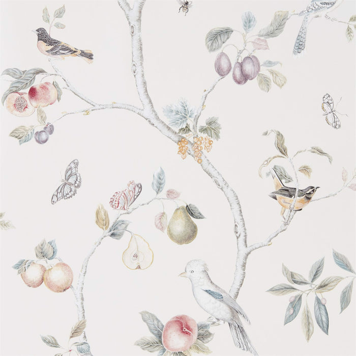 Sanderson Fruit Aviary Cream/Multi 216314 Wallpaper Sample DART216314