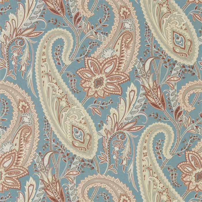 Sanderson Cashmere Paisley Teal/Spice 216322 Wallpaper Sample DART216322