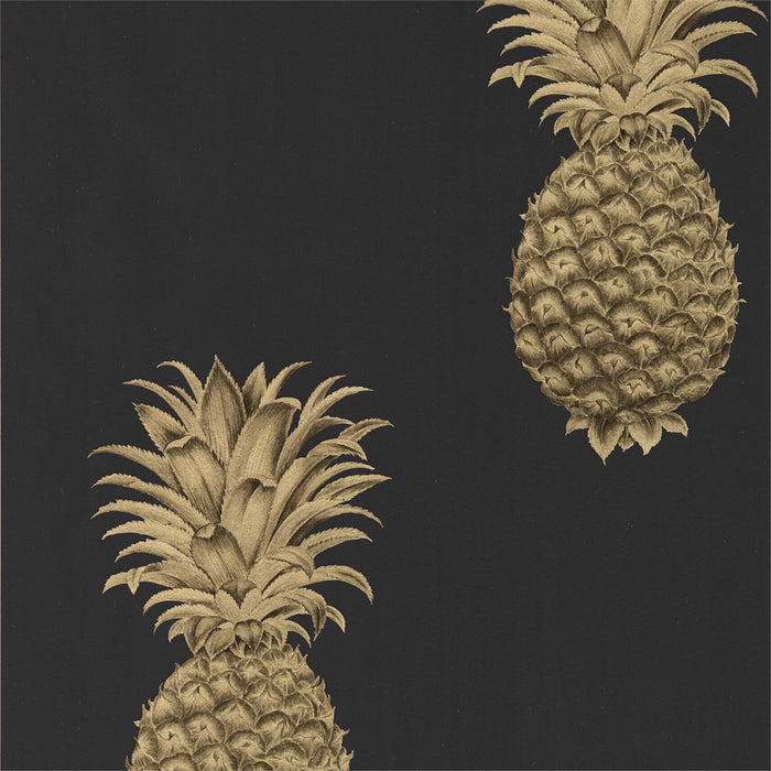 Sanderson Pineapple Royale Graphite/Gold 216326 Wallpaper Sample DART216326