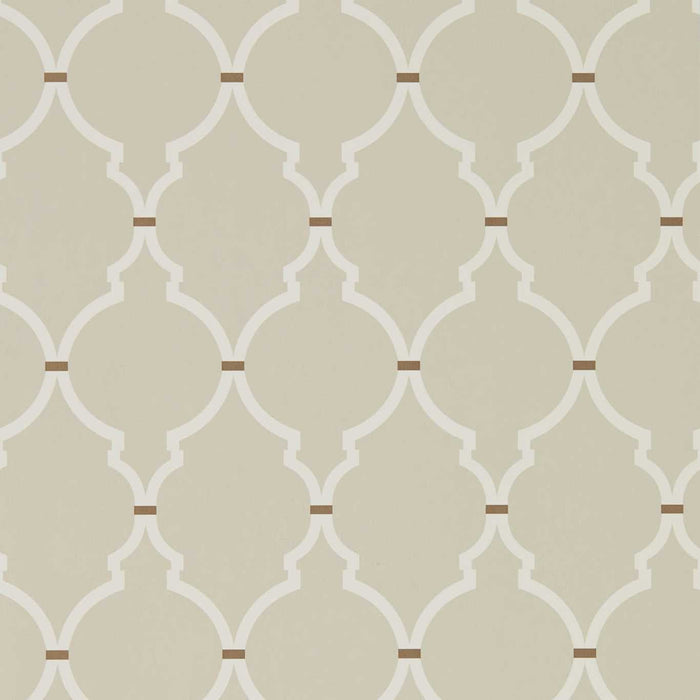 Sanderson Empire Trellis Linen/Cream 216337 Wallpaper Sample DART216337