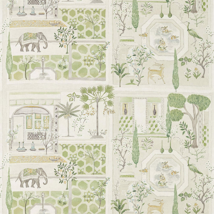 Sanderson Sultans Garden Garden Green 226311 Fabric Sample DART226311