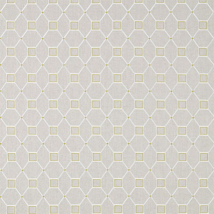 Sanderson Baroque Trellis Daffodil/Linen 236359 Fabric Sample DART236359