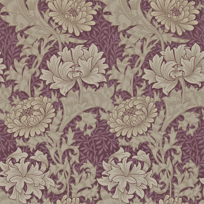 Morris & Co Chrysanthemum Wine 212548 Wallpaper Sample DARW212548