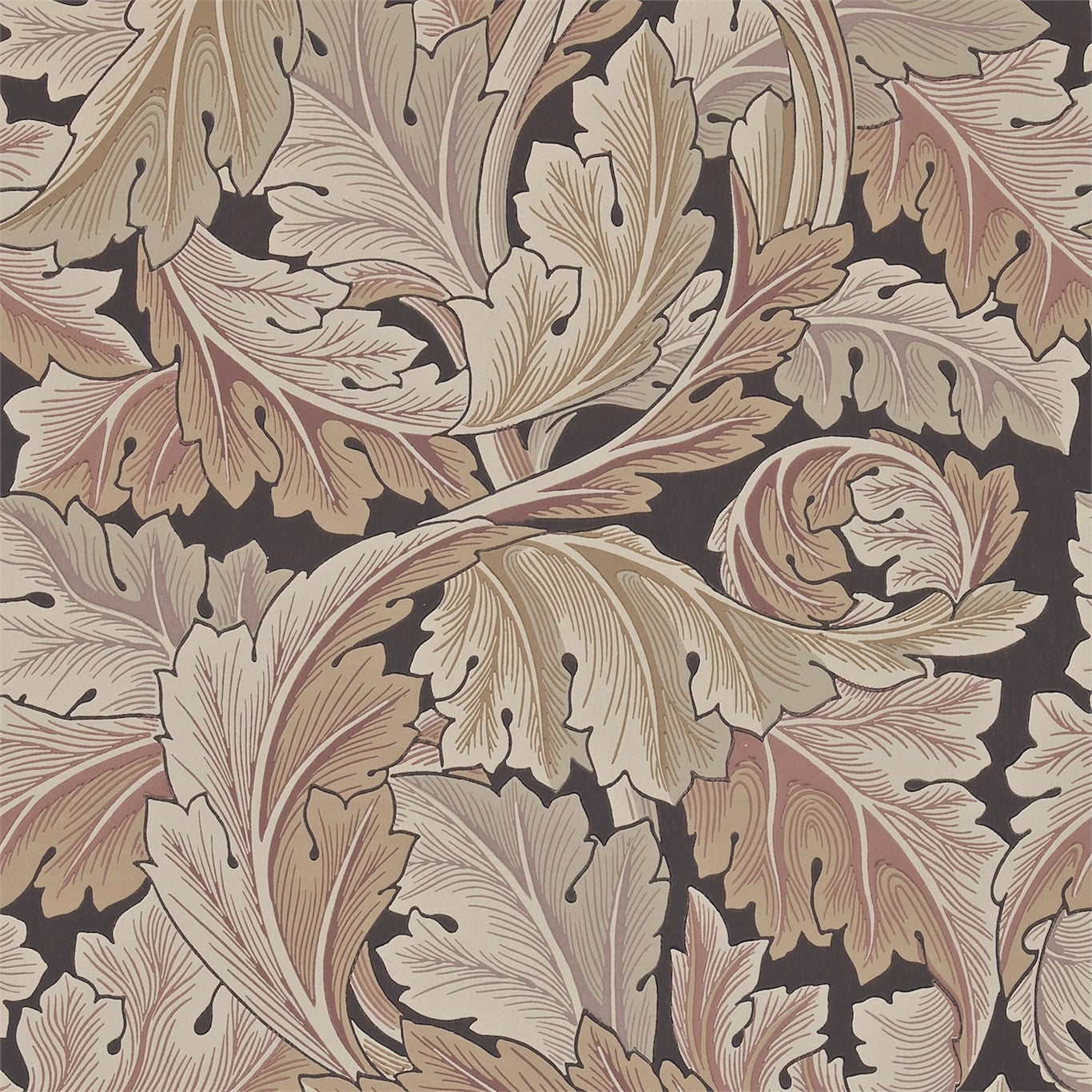 Morris & Co Acanthus Terracotta 212551 Wallpaper Sample DARW212551