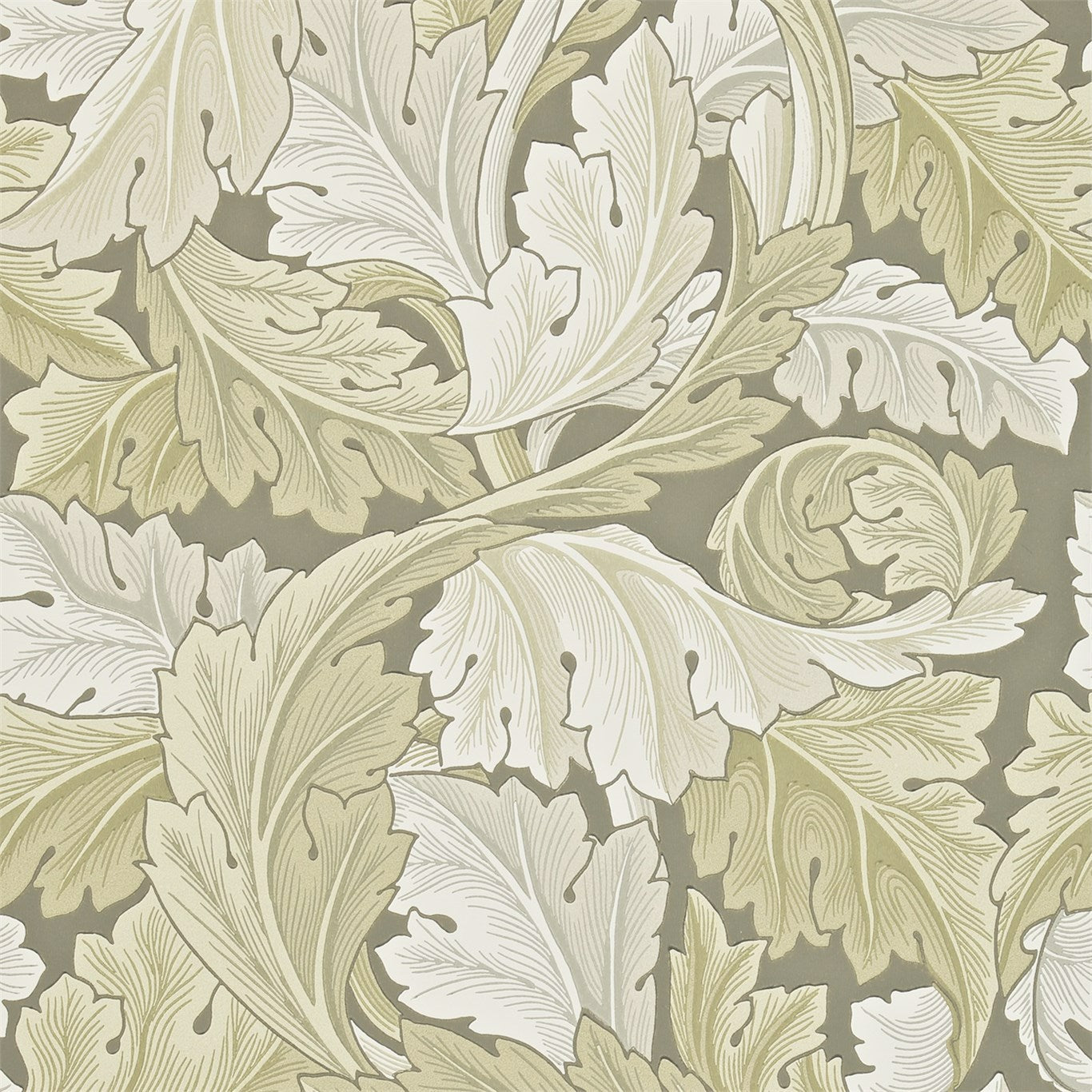 Morris & Co Acanthus Stone 212552 Wallpaper Sample DARW212552