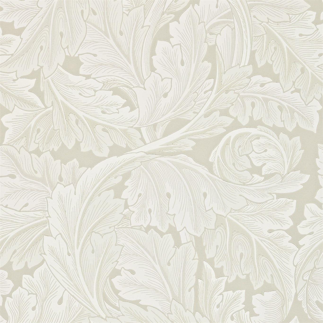 Morris & Co Acanthus Chalk 212554 Wallpaper Sample DARW212554