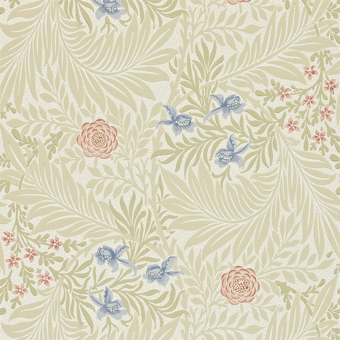 Morris & Co Larkspur Manilla/Old Rose 212557 Wallpaper Sample DARW212557