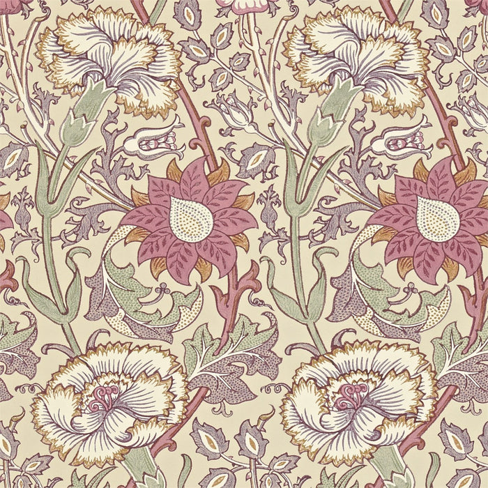 Morris & Co Pink & Rose Manilla/Wine 212566 Wallpaper Sample DARW212566