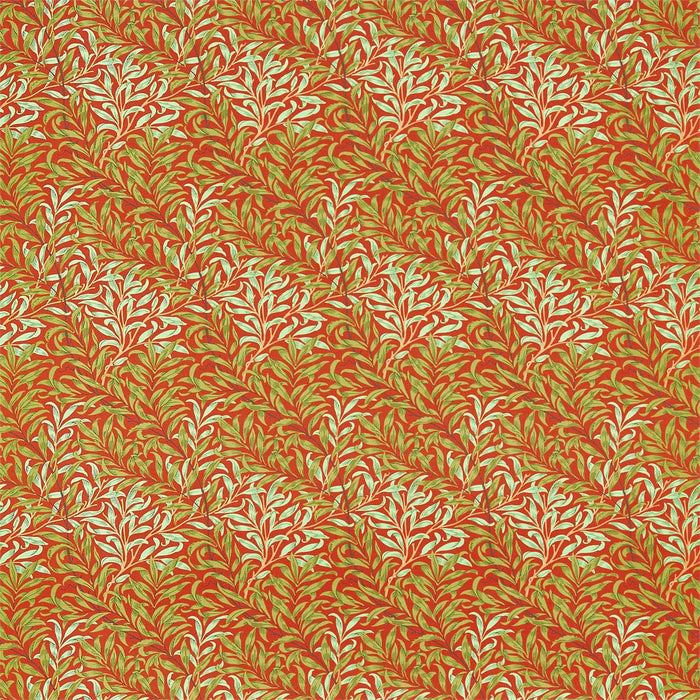 Morris & Co Willow Bough Tomato/Olive 226843 Fabric Sample DBPF226843