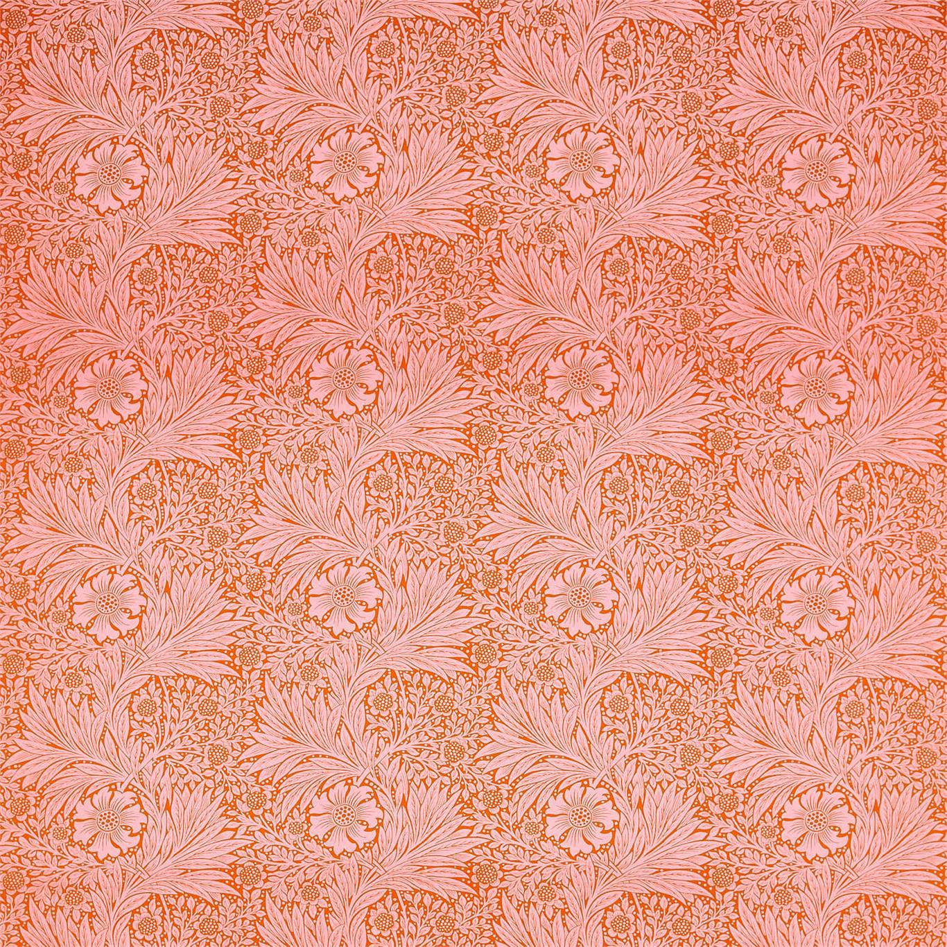 Morris & Co Marigold Orange/Pink 226844 Fabric Sample DBPF226844