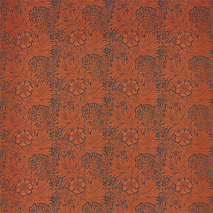 Morris & Co Marigold Navy/Burnt Orange 226845 Fabric Sample DBPF226845