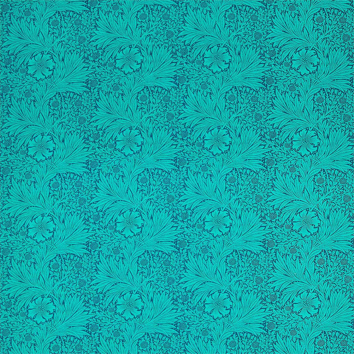 Morris & Co Marigold Navy/Turquoise 226846 Fabric Sample DBPF226846