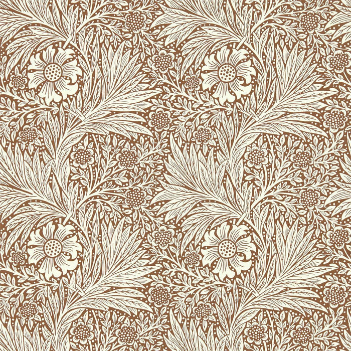 Morris & Co Marigold Chocolate/Cream 216955 Wallpaper Sample DBPW216955