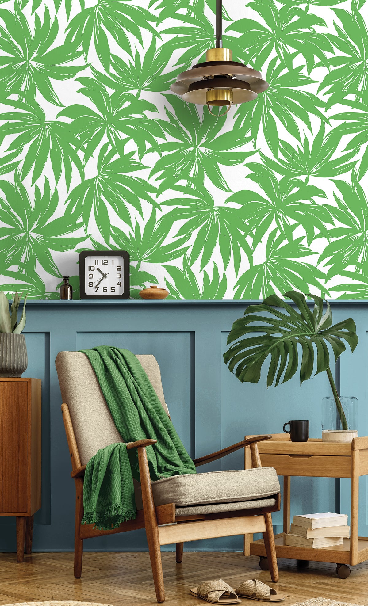 Daisy Bennett Palma Green Wallpaper Sample DBW9112