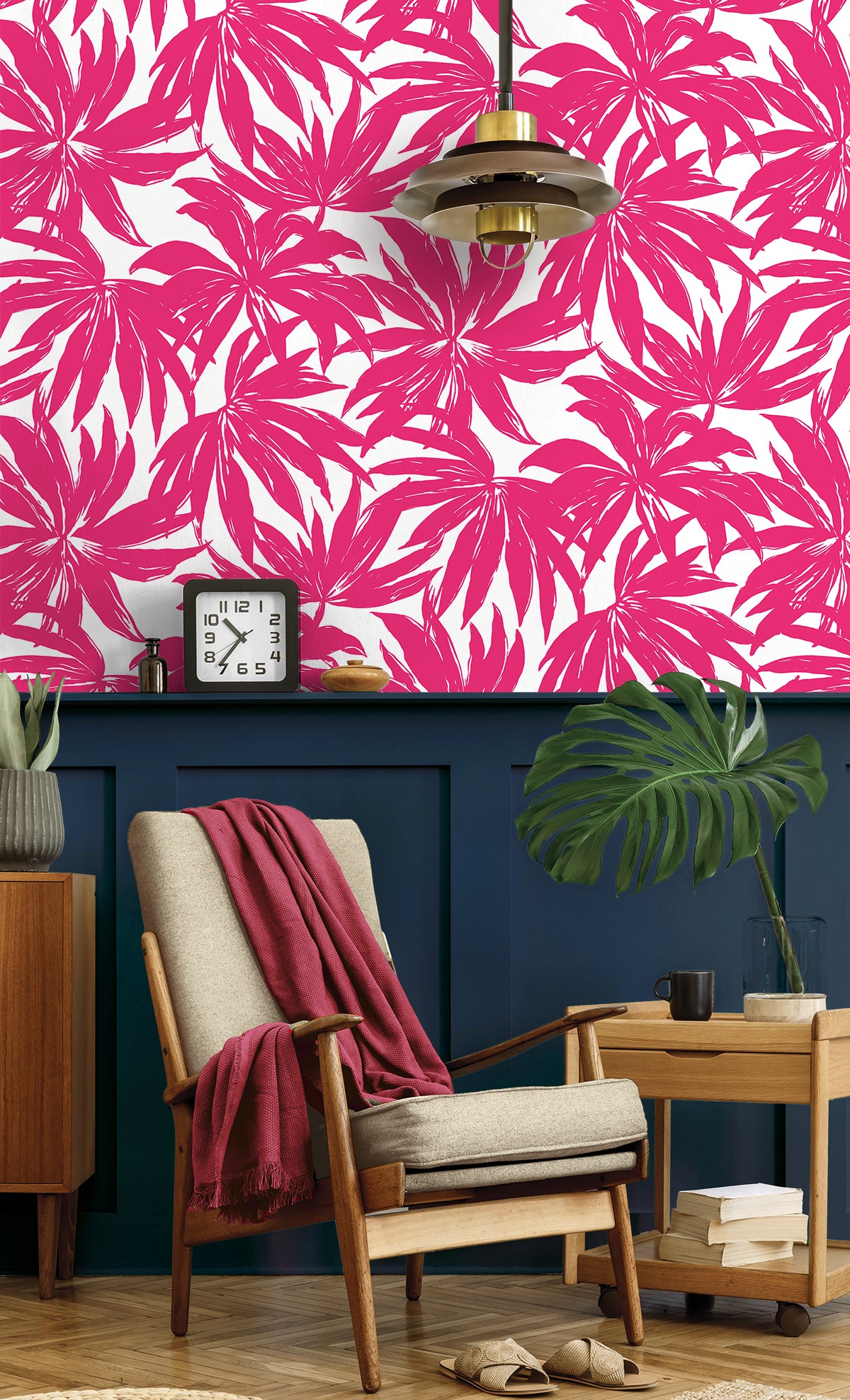 Daisy Bennett Palma Hot Pink Wallpaper Sample DBW9117