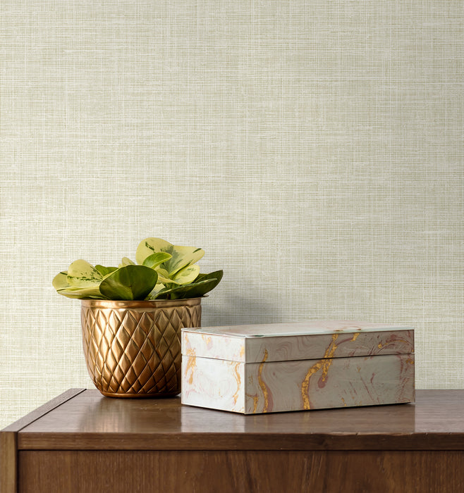 Seabrook Designs Soho Linen Sunlight Wallpaper Sample DC60406